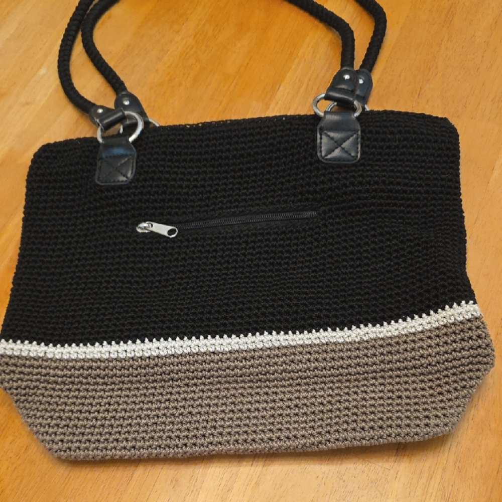 Croft & Barrow Black and Brown Handbag with Structured Design NWOT